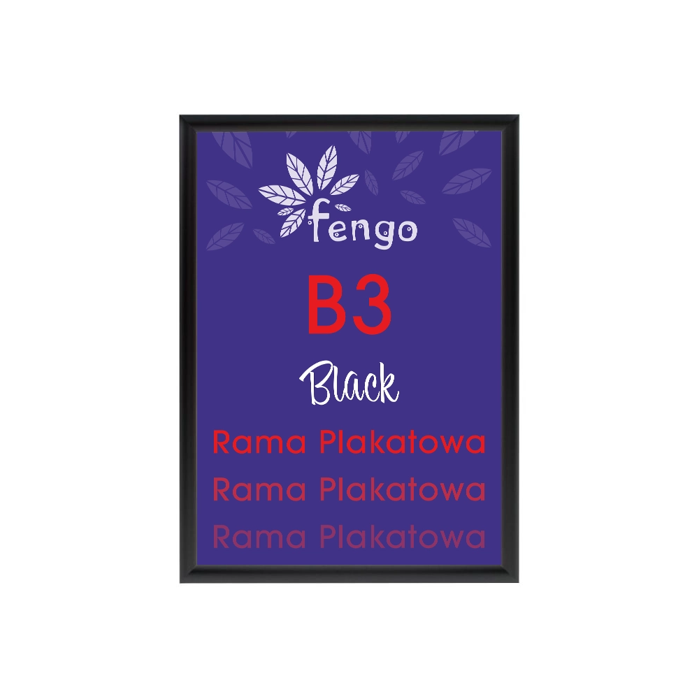 Rama Plakatowa Black - Aluminiowa Zatrzaskowa
