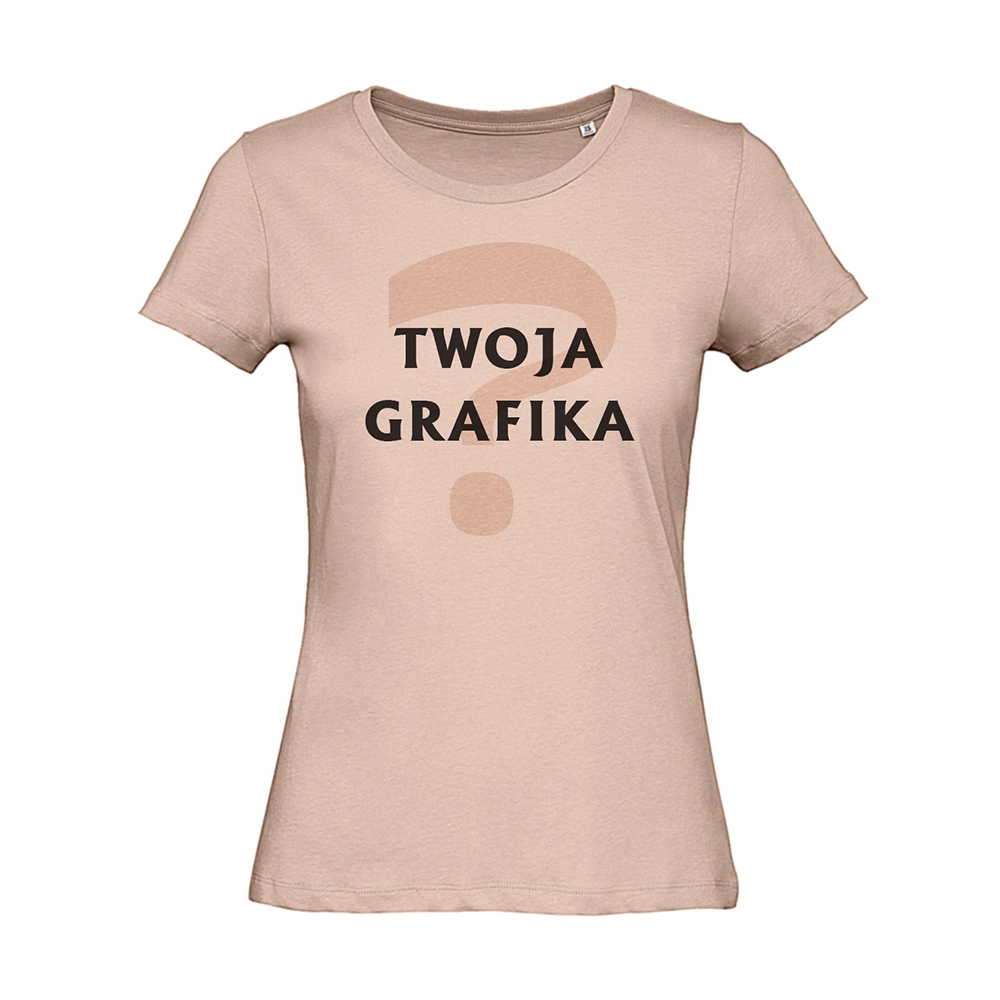 Koszulka damska 140g z nadrukiem DTG – 100% Bawełna Organiczna