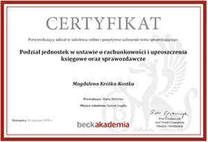 Podział jednostek w ustawie o rachunkowości i uproszczenia księgowe oraz sprawozdawcze