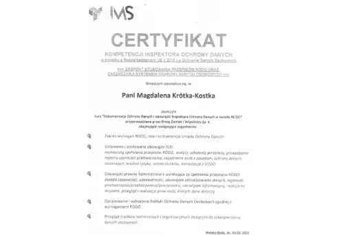 Dokumentacja Ochrony Danych i obowiązki IOD w świetle RODO